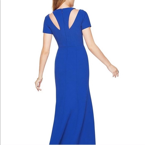 *NWT* BCBGMAXAZRIA Estrella Blue Gown w/ Cutouts - Picture 5 of 7